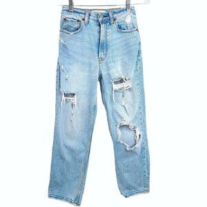 Abercrombie & Fitch Curve Love Ankle Straight Ultra High Rise Denim Jeans 2s